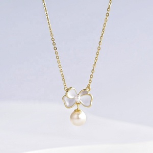 Collar circular personalizado de plata 925 chapado en oro, para mejor amiga, mamá, minimalista, vintage, delicado, con perlas, para damas. - Product Image 4