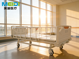 Cama de Hospital de Doble Manivela para Clínica y Residencia de Ancianos, Barandilla en Forma de L, Patas Personalizables - Product Image 5