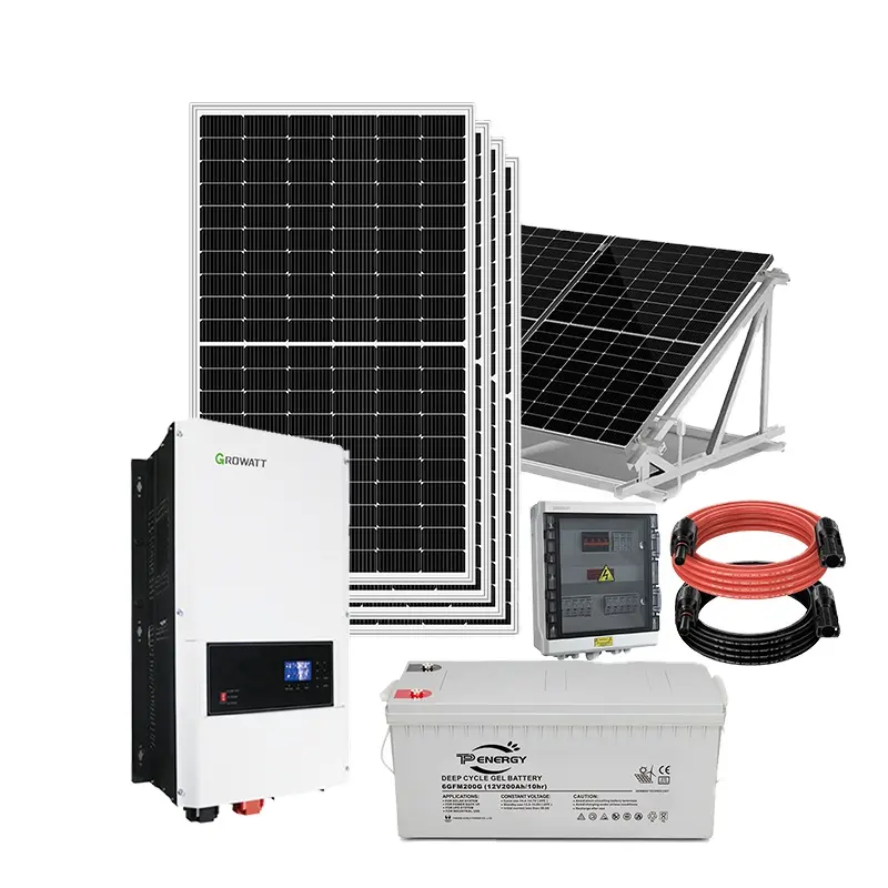 Sistema di pannello solare sistema di energia solare casa ibrida Off Grid solare 5KW 8kw 10kw 15kw 20KW sistema di energia solare