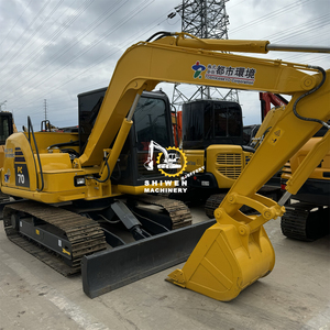 Excavadora Usada de 7 Toneladas Komatsu PC70 con Certificado CE EPA, Motor Original KOMATSU PC70 PC110 PC130 con Pocas Horas de Uso, Mini Excavadora - Product Image 3