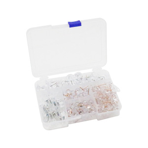 260pcs đẩy chân thiết lập 5 phong cách rõ ràng ngón tay cái đinh bản đồ chân các loại đẩy chân cho bảng thông báo - Product Image 4