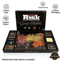 Jeu de société de stratégie Risk Game of Thrones, jeu de table de guerre multijoueur, ensemble de jeu de société imprimé sur mesure pour divertissement adulte