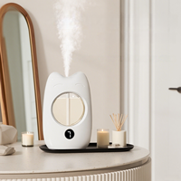 Diffuseur d'huile portable personnalisable en forme de chat 50ML à 7 niveaux réglables 80 ㎡ pour le ménage et l'hôtel
