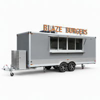 Camions de restauration mobiles American Standard SLUNG SL-Z avec chariot alimentaire et cuisine de restaurant pour pizzas et hamburgers