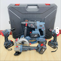 Ensemble d'outils électriques industriels 18V sans fil : Clé à chocs, perceuse, meuleuse d'angle, tournevis – Kit d'outils électriques professionnels