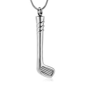 Collier pendentif urne funéraire en acier inoxydable en forme de club de golf, avec kit de remplissage, cadeau souvenir - Product Image 5