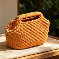 Sac à main en fil tissé à la main pour femmes, couleur unie, sac à bandoulière léger de luxe pour les vacances à la plage
