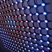 Écran de rideau d'affichage de maille de bande vidéo de pixel flexible polychrome de P55 SMD RVB LED