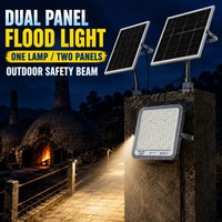 Projecteur LED haute puissance CRANE Dual PV Solar Panel 7800LM pour murs extérieurs de bâtiments commerciaux
