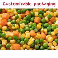 Marchandises d'emballage en gros d'exportation de légumes mélangés hachés congelés IQF de réfrigération de pomme de terre haricot vert carotte