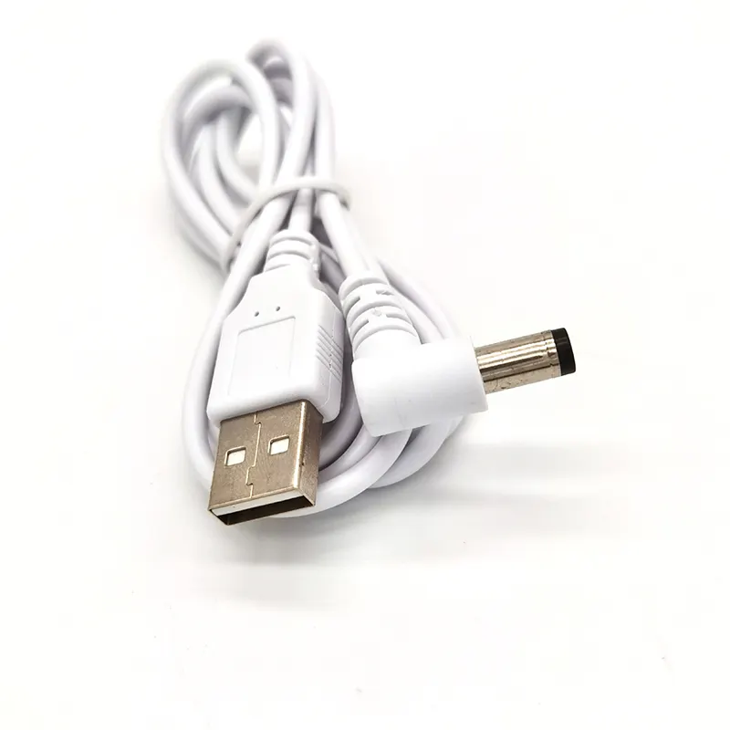 1m 2m 3m White 5V USB DC 5.5 2.1 Right Angle DC 5521 USB to DC Cable for Power