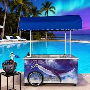 Mobile Feast Discover Electric Fiberglass Ice Cream Truck Cart 2-Wheel Tricycle 250-300W Motor Lithium Battery 50-60km Food - Product Image 3