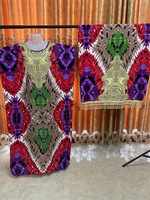 Venta al por mayor African Dashiki Robe Ladies Summer New Cotton Printed Hot Drill Plus Size Tassel Turban Collar Robe