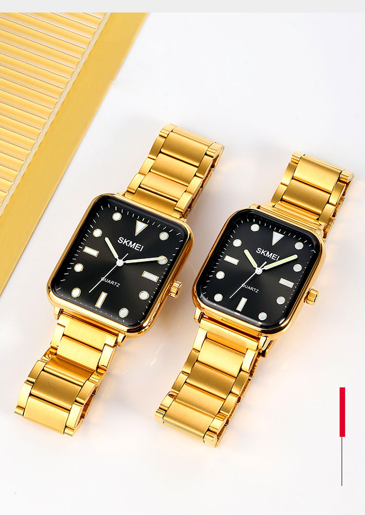 2022 Новые поступления Skmei 1954 роскошные квадратные парные унисекс reloj hombre femme time Мужские наручные кварцевые часы