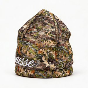 Bonnet en polaire à imprimé camouflage - Chapeau chaud et doux pour l'automne/hiver avec broderie, style décontracté urbain - Product Image 6