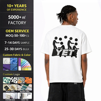 T-shirt graphique à manches courtes en coton doux et respirant, coupe ample, col rond, vêtements streetwear pour hommes, logo personnalisé, vente en gros