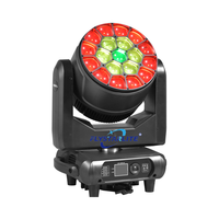 19 pièces 40W Big Bee Eyes Zoom Wash Moving Head Light IP20 Contrôle DMX 512 Éclairage de scène LED coloré pour discothèque, bar, événement, spectacle