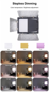 Lampe de studio photo LED 20W W300II Lampe de panneau de photographie d'éclairage vidéo portable sur site 320 k-6500k, adaptée à <span class=keywords><strong>Youtube</strong></span> Canon - Product Image 5