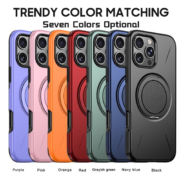 2026 Hot Sale Strong Magnet N52 Magnetic Phone Case Ring Bracket for Iphone 12 14 16 17 Pro Max Samsung Google Cellphone Cases