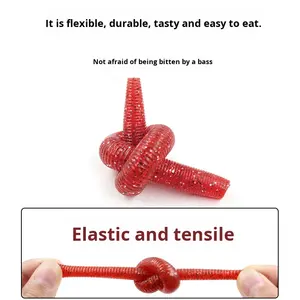 Nouveau modè<span class=keywords><strong>le</strong></span> <span class=keywords><strong>de</strong></span> leurre souple bionique en PVC noir <span class=keywords><strong>de</strong></span> 3 pouces et 4 pouces, appât en forme <span class=keywords><strong>de</strong></span> <span class=keywords><strong>vers</strong></span> <span class=keywords><strong>de</strong></span> <span class=keywords><strong>terre</strong></span> pour la pêche <span class=keywords><strong>au</strong></span> black bass et aux poissons d'eau salée, poisson-chat, tilapia - Pêche en rivière - Product Image 2