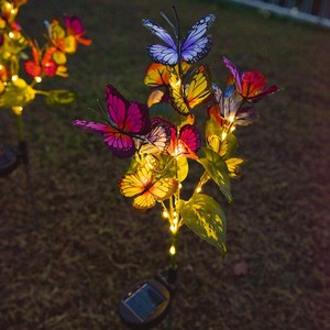 Solar Butterfly Garden <b>Light</b> <b>Led</b> Colorful Outdoor Decor Water Resistant Free Standing - Product Image 1