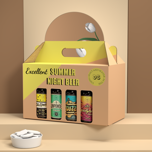 Custom OEM Logo scatola di imballaggio di birra succo scatola di carta ondulata confezione 6 Pack portabottiglie di birra per bevande - Product Image 2