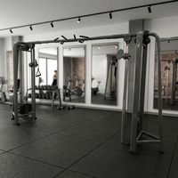 Appareil de musculation multifonctionnel à double poulie réglable avec barre de traction, équipement de fitness commercial pour salle de sport, certifié CE ISO OEM