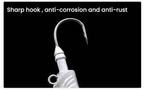 Chất Lượng Cao 3D Mắt Cá Hình Dạng Jig Đầu Câu Cá Móc Jighead Bass Câu Cá Thu Hút Màu Đỏ Cá Đầu Quay Underspin Jig - Product Image 4