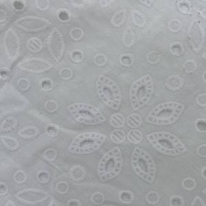 MQ Best Price Textile Cloth White Grid <strong>Sunflower</strong> <strong>Embroidered</strong> Woven Cotton Voile Eyelet Dot Wedding Fabric Women Dresses - Product Image 1