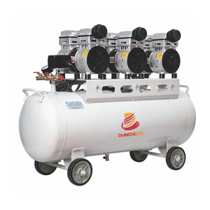 Compresor de aire 4HP 8bar sin aceite 120L 4 pistones estacionario silencioso refrigerado por aire 120 litros sin aceite hecho en China - Product Image 3