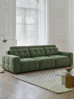 Canapé-lit électrique extensible de style médiéval en tissu chenille, une place, pour salon d'appartement