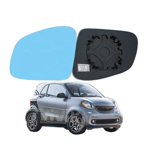 Lentille en verre bleu pour rétroviseur latéral chauffant pour Mercedes-Benz <span class=keywords><strong>Smart</strong></span> EQ <span class=keywords><strong>Fortwo</strong></span> Hatchback 2016-2019 Anti-éblouissement grand angle, 1 paire - Product Image 1