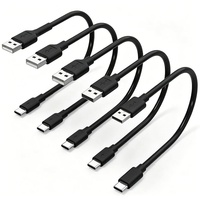 Câbles pour téléphones portables en vente chaude, câble USB court de type C, câble de charge rapide et de transfert de données
