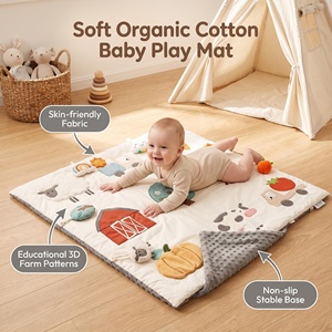 <span class=keywords><strong>Tapis</strong></span> d'éveil réversible en velours pour bébé, motif pois gris, éducatif, pour le temps sur le ventre et l'éveil, 0-24 mois, décoration <span class=keywords><strong>de</strong></span> chambre d'enfant - Product Image 1