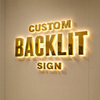 Enseignes LED rétroéclairées personnalisées Kelly Sign pour intérieur/extérieur, enseigne commerciale en miroir doré, lettres 3D en relief, logo mural pour la publicité