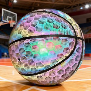 Ballon de <span class=keywords><strong>basket</strong></span>-ball adulte personnalisé de haute qualité, anti-explosion, résistant à l'usure et à bonne étanchéité à l'air, brillant - Product Image 3