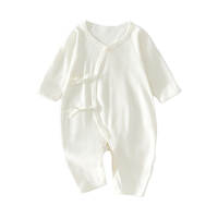 Tutina per Neonati Stile Monk, Casual Stampata, Primavera Estate Autunno, Sottile in Puro Cotone, Chiusura con Lacci Obliqui, Unisex per Neonati