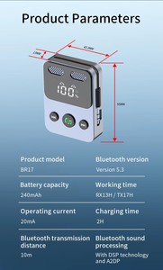 Nhà sản xuất chuyên nghiệp điện năng thấp dual-đồng thời di động dài Khoảng cách <span class=keywords><strong>Bluetooth</strong></span> Receiver và <span class=keywords><strong>transmitter</strong></span> cho xe - Product Image 5