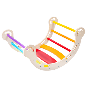 Juego de <span class=keywords><strong>triángulo</strong></span> Pickler de madera para niños al aire libre con rampa y arco, equipo de Tobogán, patio trasero para niños - Product Image 1