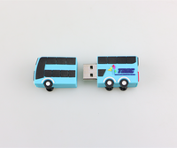 Clé USB CLE 8 Go/16 Go/32 Go en forme d'autobus à deux étages en PVC de forme personnalisée OEM vente en gros