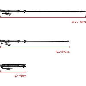 Bastón de senderismo plegable portátil de primera calidad con estuche de transporte Ayuda de movilidad ajustable para viajes y uso diario - Product Image 4