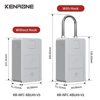 Boîte de rangement intelligente NFC murale et suspendue sans batterie, boîte à clés sans batterie avec déverrouillage par contact mobile pour la location de voitures