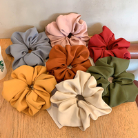 Chouchous de créateur pour cheveux satin noir surdimensionnés personnalisés marques célèbres sets d'emballage d'attaches à cheveux élastiques pour femmes