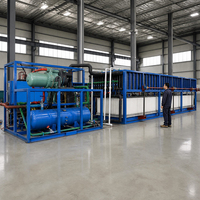 Grande machine à glace en blocs conteneurisée pour usine de produits de la mer, entrepôt de pêche et refroidissement industriel