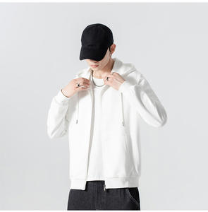 High Quality 100% Cotton Custom <b>Oversized</b> <b>Hoodie</b> <b>Men</b> Unisex Winter Streetwear Full Zip Sweatshirts Breathable Eco-Friendly - Product Image 1