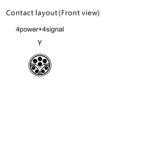 Conector de montaje SIGNAL M12 Código Y Potencia impermeable + Sensor de señal Conectores macho Conector M12 - Product Image 2