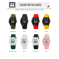 Montre numérique sportive SKMEI 2218 avec bracelet en silicone, boîtier en plastique simple et fonction de plongée, tendance