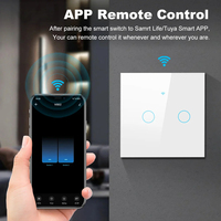 Interruttore Smart Home RKHK Tuya Zigbee con Pannello Touch in Plastica, 1 2 3 Gang, Compatibile con Alexa e Google