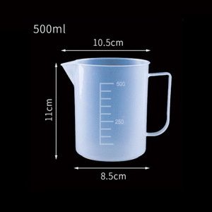 Tazas medidoras de 250ml~2000ml, venta al por mayor de fábrica, con asas graduadas, de plástico, para tiendas de té con leche, cocinas y uso doméstico. - Product Image 2