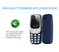 BM10 BT Función de llamada Mini Bar Phone 2G GSM 800/850 Pantalla con bandeja SIM dual Teléfono celular Senior Reproductor MP3 MP4